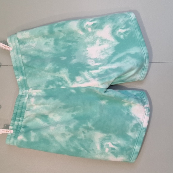 Adidas Green And White Tie Dye Sweat Short Size Large - Picture 5 of 8